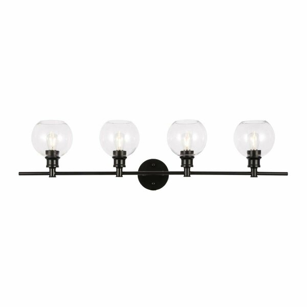 Cling Collier 4 Light Black & Clear Glass Wall Sconce CL2955570